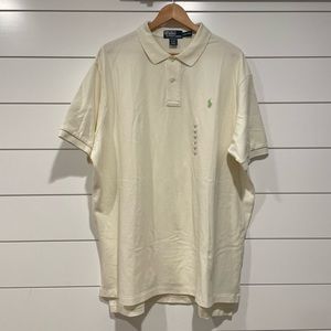RALPH LAUREN POLO Men’s 2XL mesh polo shirt in Chic Cream